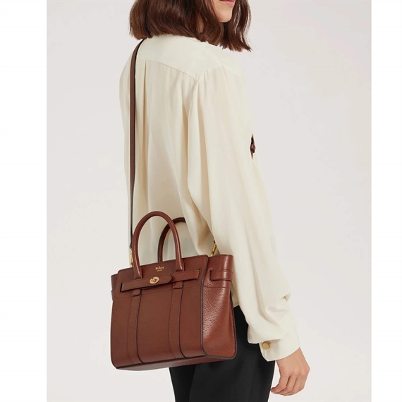 Mulberry Mini Zipped Bayswater Oak Small Classic Grain